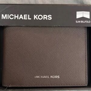 Michael Kors Slim Billfold Wallet - Brown “Andy ”